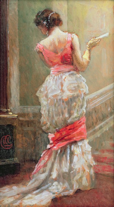 Signora con un ventaglio da Albert Jnr. Ludovici
